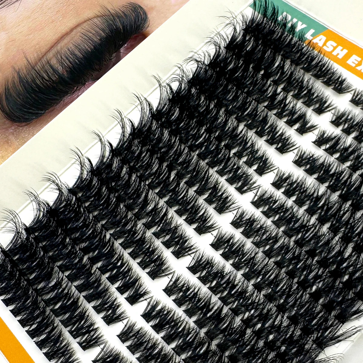 14列80Dふわふわまつげクラスター 厚みのあるボリュームま - Eyelash Extension Volume Cat Eye のレビューと価格