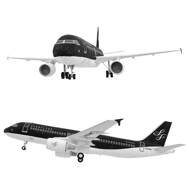 StarFlyer エアバス A320 旅客機航空機折りたたみ手作り 3D 紙モデル