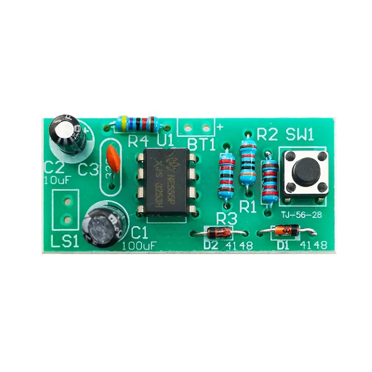 NE555 Dingdong Doorbell DIY Soldering Kit,Adjustable Tone Circuit Practice Module,Electronic Teaching Experiment Kit