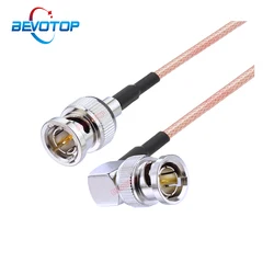 RG179 câble 75 Ohm BNC mâle à Angle droit vers BNC mâle connecteur adaptateur pour caméra vidéo SDI caméscope HD-SDI/3G-SDI/4K/8K
