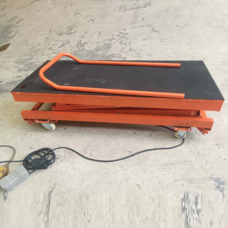 Electric lift trolley hydraulic stool mobile folding scissor fork platform indoor tiling