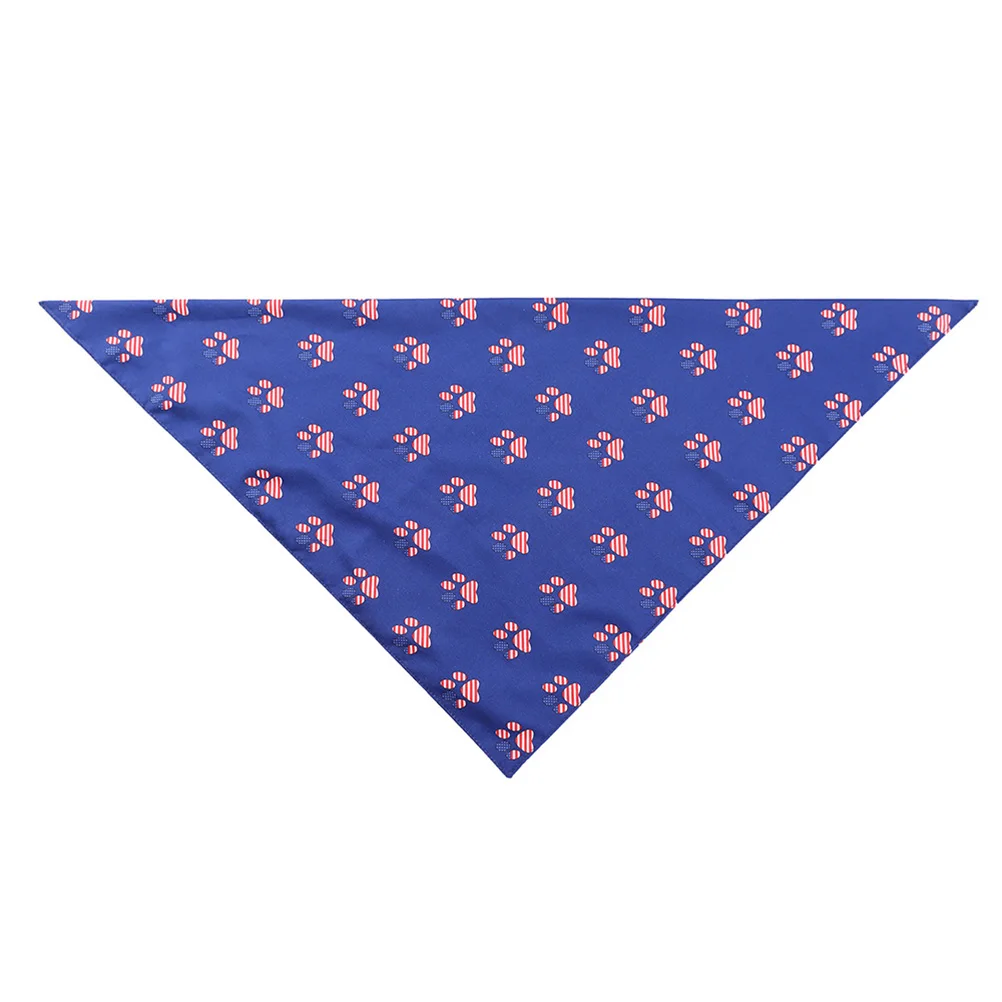 

1Pcs Pet Bandana Footprint Design Collar Bib Saliva Towel Washable Foldable Pet Scarf Dog Dress Up