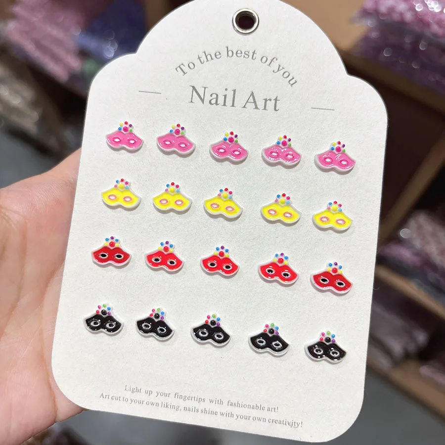 100 قطعة/الحزمة 9*11 مللي متر الكرتون العين الراتنج مسمار السحر-مرح ثلاثية الأبعاد مسمار ديكور فني ، غريب الأطوار لتقوم بها بنفسك مسمار الملحقات للتقليم متعة