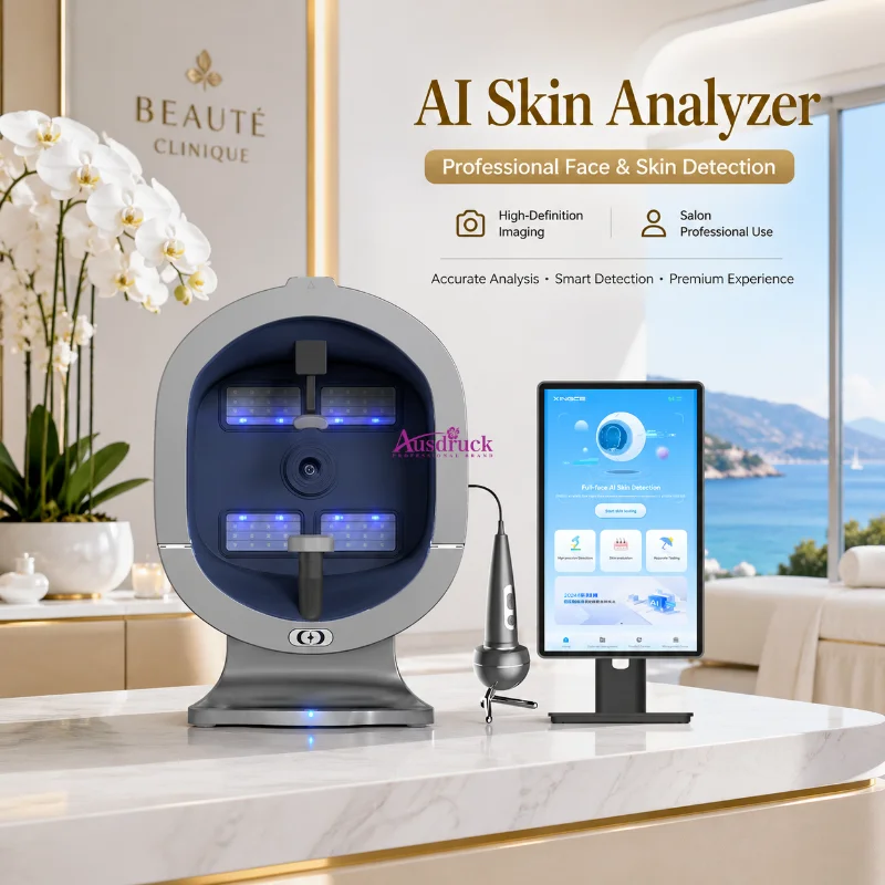 AI Skin Analyzer Machine X5Pro Multispectral Facial Scanner 15.6 Inch Screen Beauty Salon Consultation Device