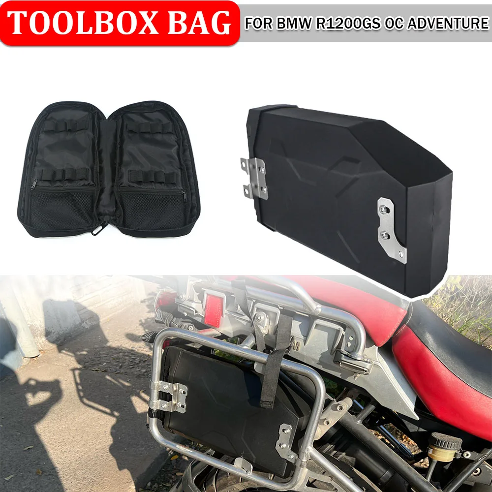 Caja de herramientas de plástico impermeable para motocicleta, bolsa interior de 5 L para BMW R1200GS Adventure R1200 GS Adv OC 2004-2012