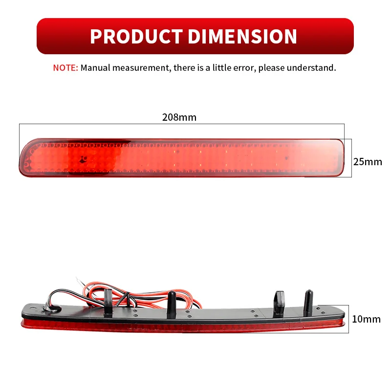 2x For Land Rover Discovery 3 4 LR3 LR4 Range Rover Sport L320 XFF500030 XFF500020 Rear Bumper Reflector Brake Light Signal Lamp