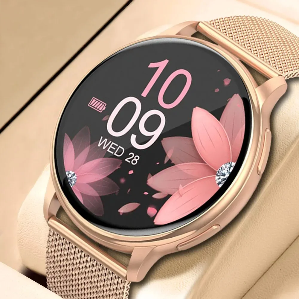 Custom Dial Women's Bluetooth Call Smartwatch  full screen touch heart rate Blood pressure monitoring waterproof smartwatch