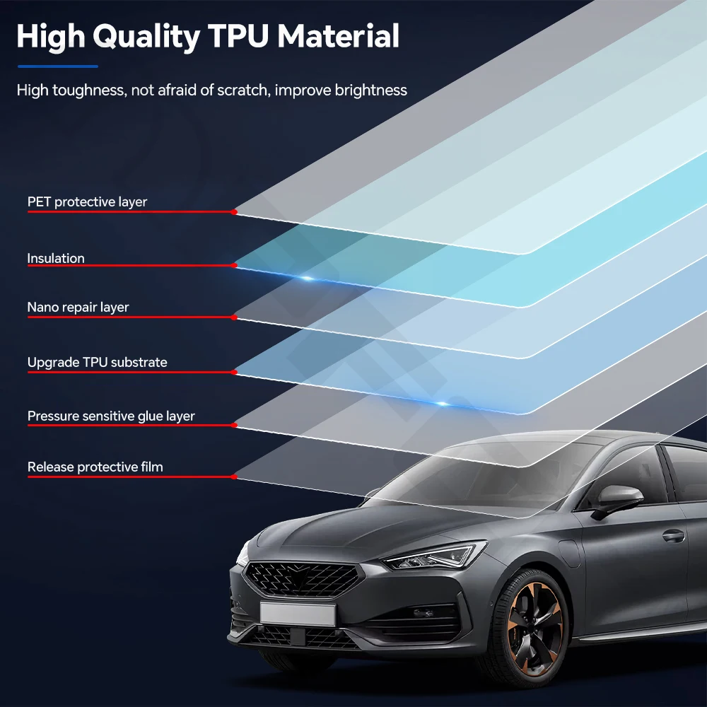 For Seat Cupra Leon 2021-2023 TPU Paint Protection Film Car Body Pre-cut PPF Anti-scratch Resistant Clear Bra Car Accessories