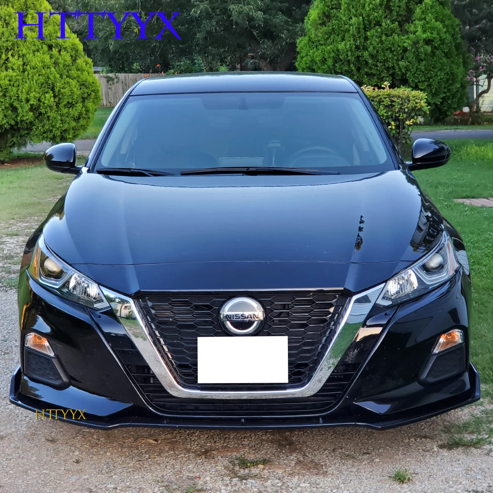 HTTYYX Gloss Black Car Front Bumper Splitter Lip Diffuser Body Kit Spoiler Guard For 7th Nissan Altima 2019 2020 2021 2022