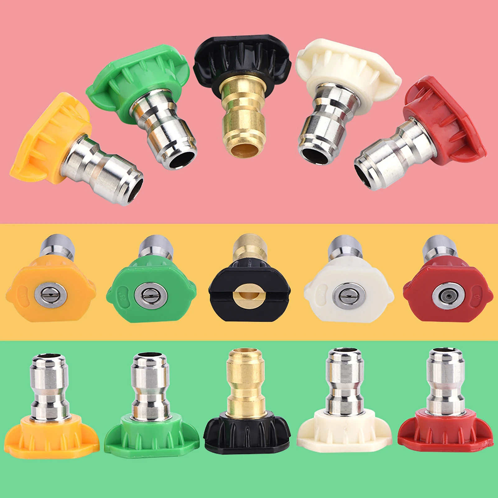 

5pcs Pressure Washer Spray Nozzle New Pressure Washer Spray Nozzles Tip Set Variety Degrees For Quick Connect Hot