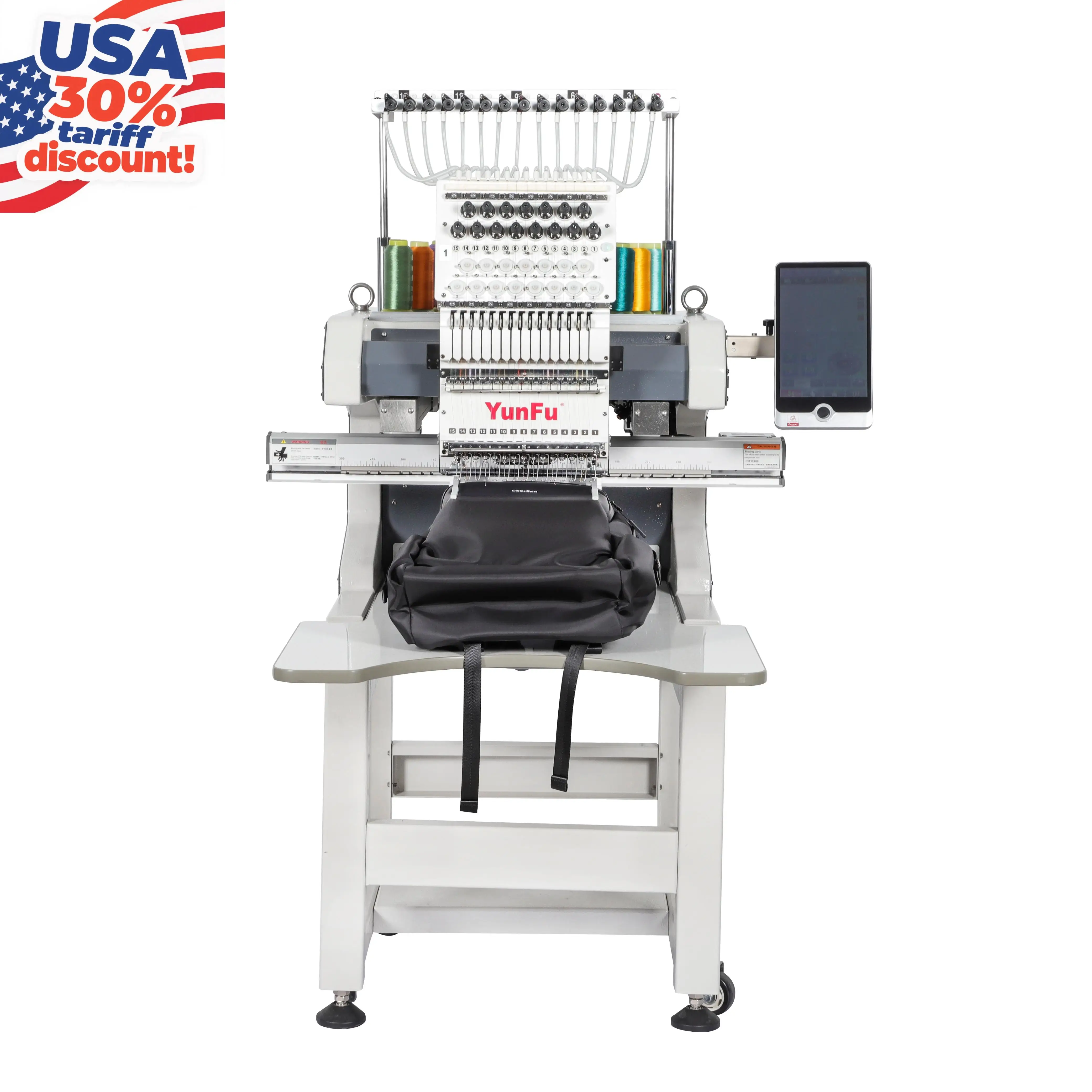 DDP All-in-One Logo Patch Creator Single-Head Embroidery Machine Big Hoop Frame Motor Modern New Model For Home Use Pump