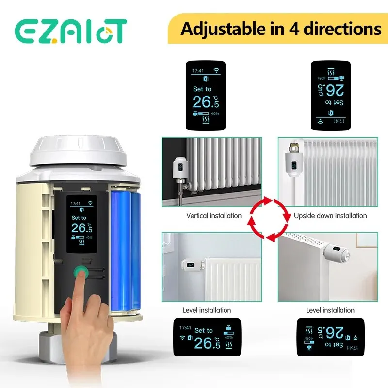 ZigBee TRV WiFi Radiator Thermostat Valve Tuya Smart Life Room Temperature Heating Controller Actuator Voice Google Alexa Home