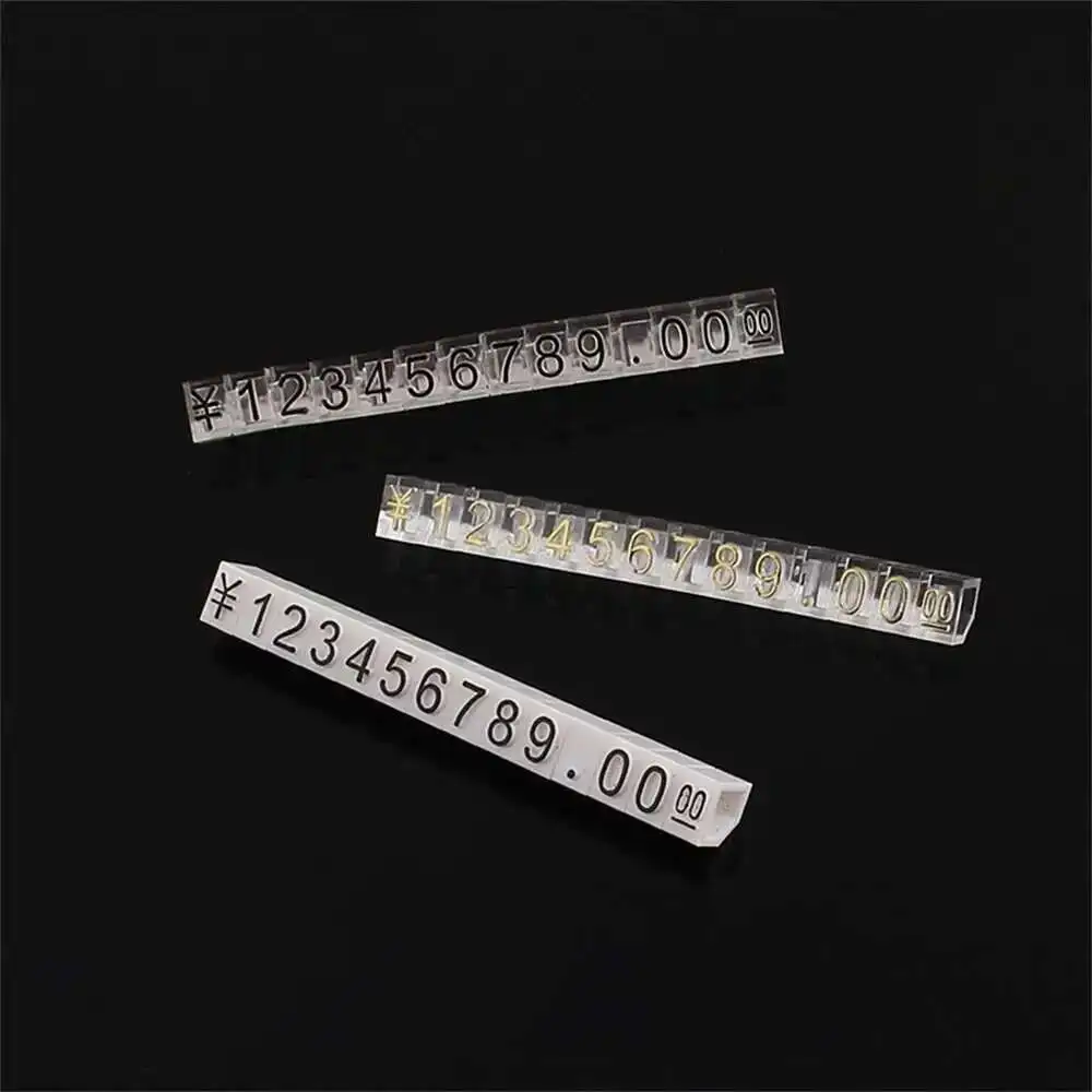 

Combined Price Tag Kit Number Sign Digit Cubes Adjustable Stick For Clothes Phone Laptop Jewelry Showcase Counter Display
