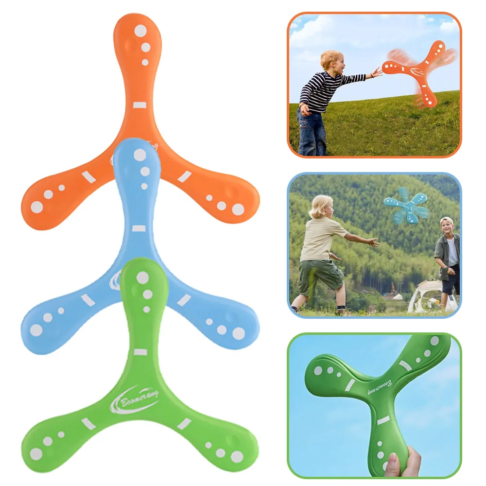 Zacht 3-bladig boemerang Flying Disc-speelgoed voor kinderen – EVA Outdoor Cross Toy, interactief sportspel voor familie- en feestactiviteiten