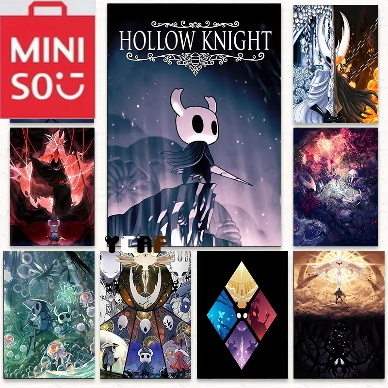 MINISO 5D DIY Hollow Knight Video Game Diamond Painting Gaming Wall Art Decor Kids Room Gaming Room Decoration