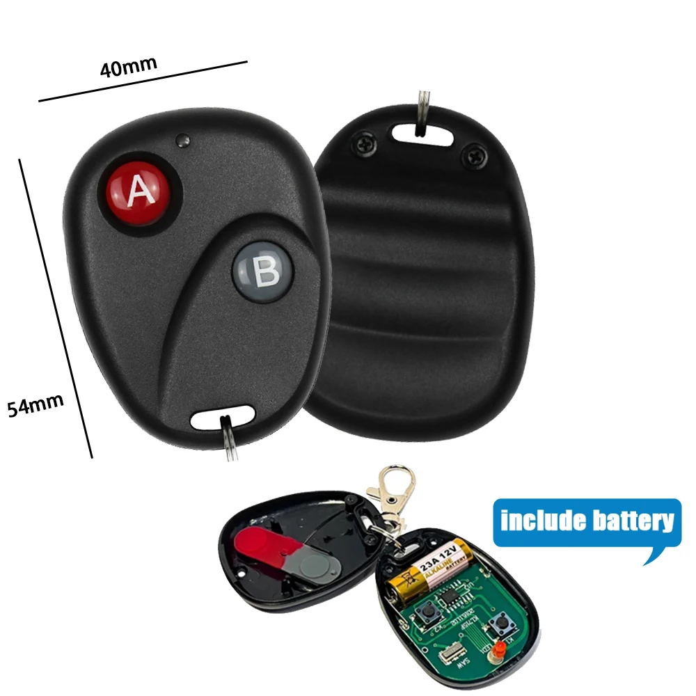RF433MHz العالمي اللاسلكي للتحكم عن بعد التبديل تيار مستمر 12 فولت 10A 2CH التتابع استقبال مجموعة واسعة لمحرك باب المرآب الأجهزة المنزلية