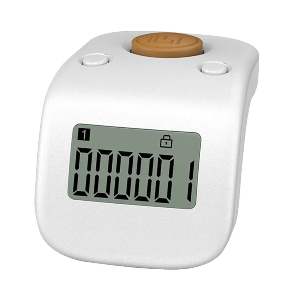 

Rechargeable Finger Counter Digital Tally Clicker Portable Lightweight Silent Electronic Handheld Device for People Counting