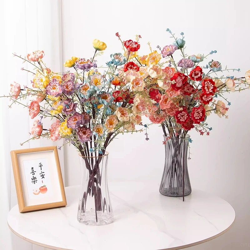 Artificial Flowers Fake Flowers Brunch Flower Arrangement Centerpiece Table Decorations Butterfly Silk Flower Wedding Decor