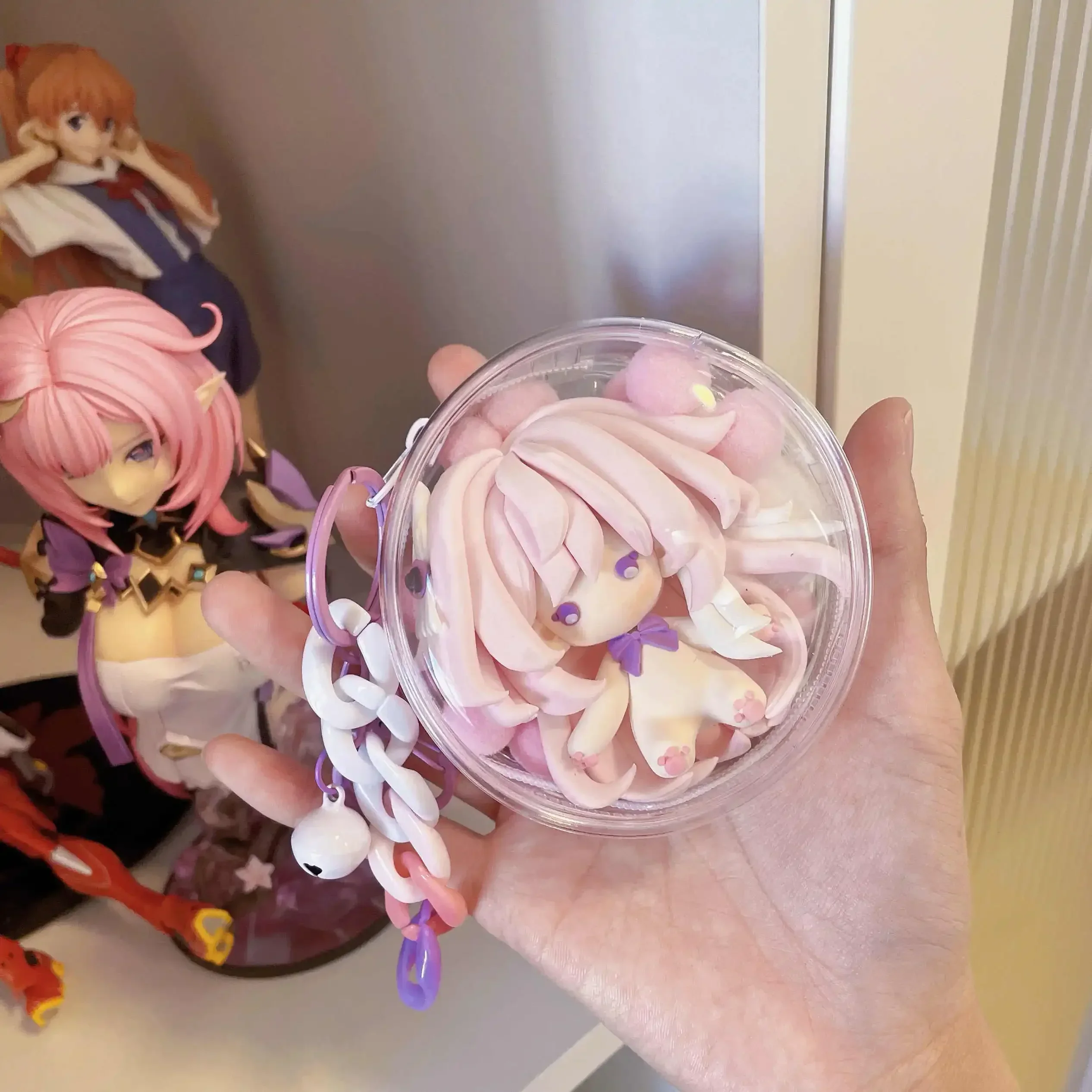 Ornamento anime fatto a mano Halloween Honkai: Star Rail Elysia Cosplay Q Versione Portachiavi Ciondolo Portachiavi Souvenir Regalo mascotte