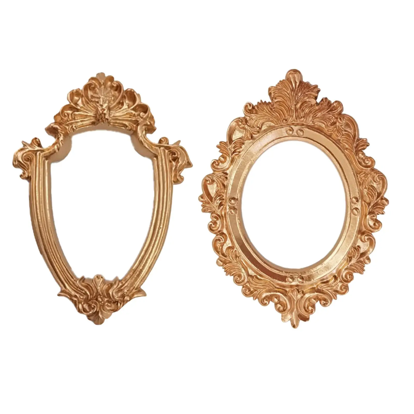 Picture Frame Table Top Display Embossed Frames for Photography Background Decoration