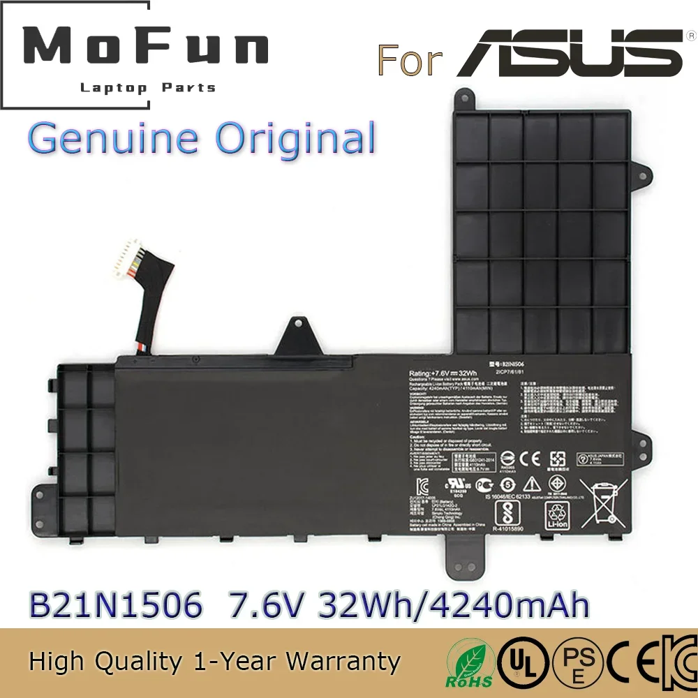 

Brand New Original B21N1506 7.6V 32Wh Laptop Battery for Asus Eeebook E502MA E502NA E502SA E502M 0B200-01430600 etc.