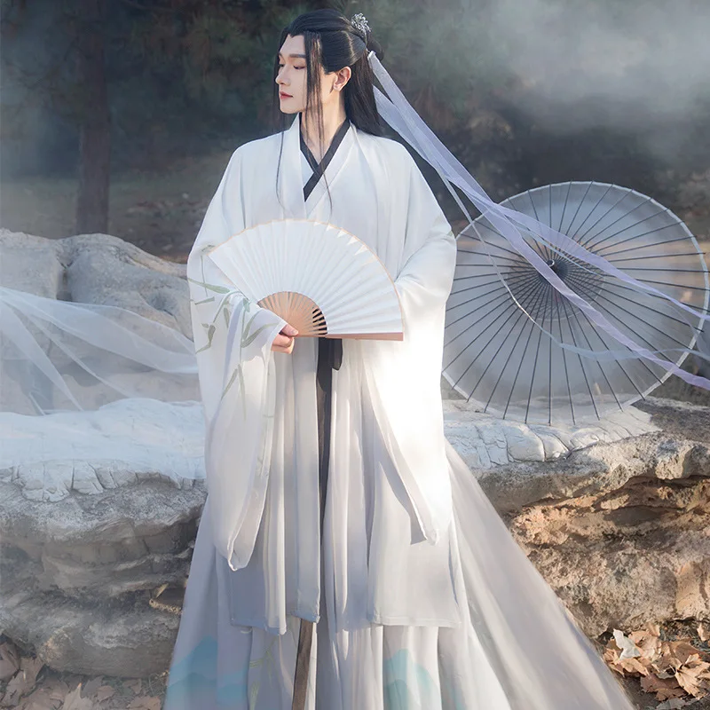 Hanfu men authentic original Chinese style chivalrous costume waist-length Wei and Jin style daily