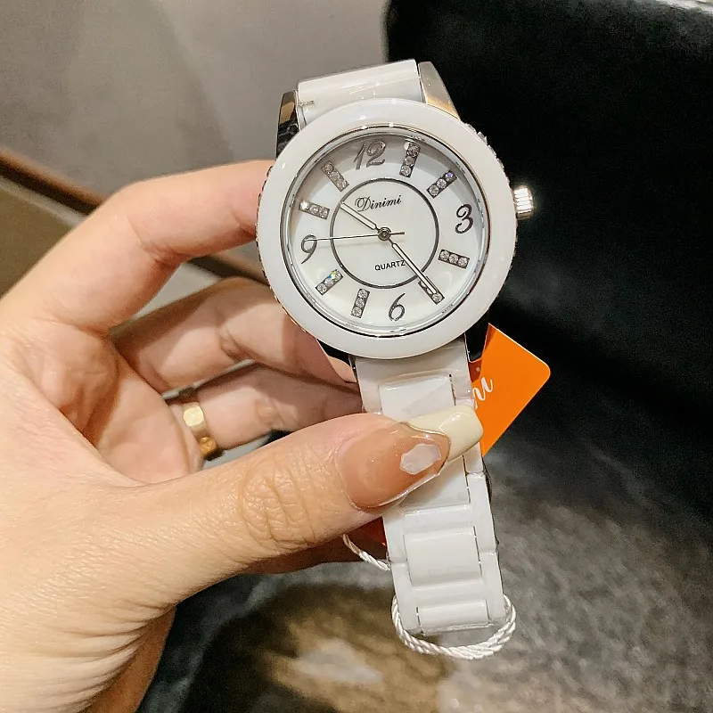 

2023 Designer Luxury Top Brand Women Watches Quartz Fashion Ladies Watch Unique Ceramic Watch Women Fritillaria Dial Wristwatch