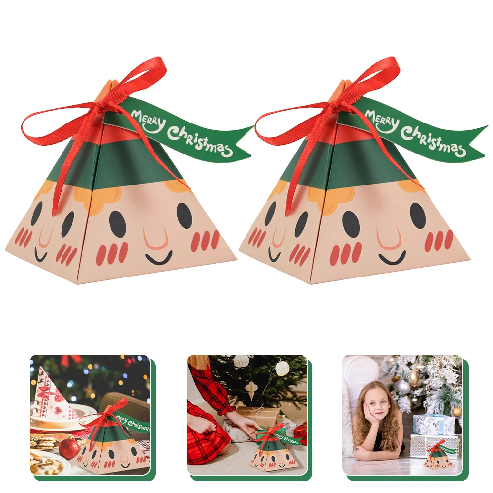

50 Pcs Candy Carton Gift Boxes Treat Christmas Party Favors Xmas Decoration 250g White Cardboard Ornament