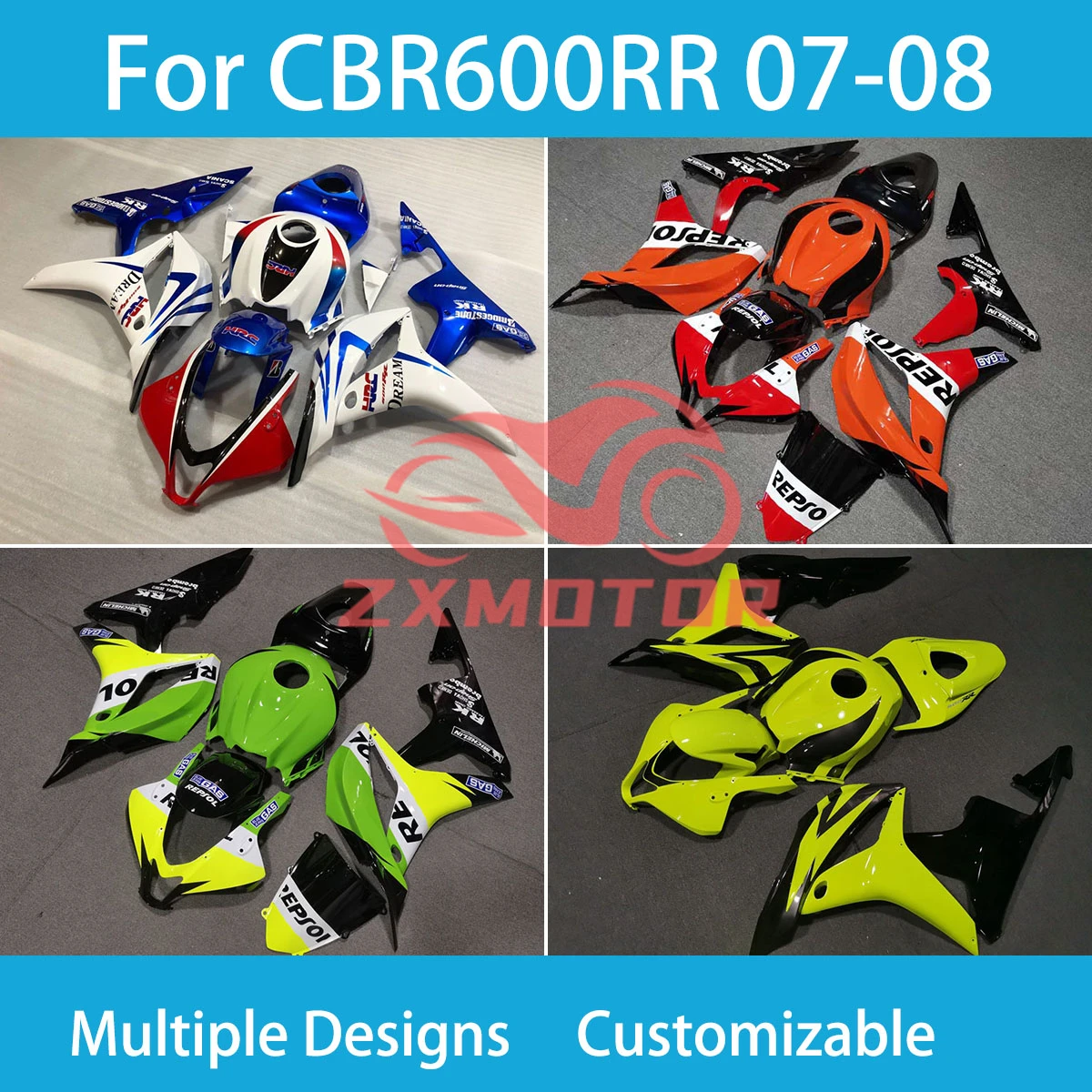 

Body Parts Fairing Kit CBR 600RR 07 08 Motorcycle ZXMT Fairings Injection Bodywork Set for Honda CBR600RR 2007 2008