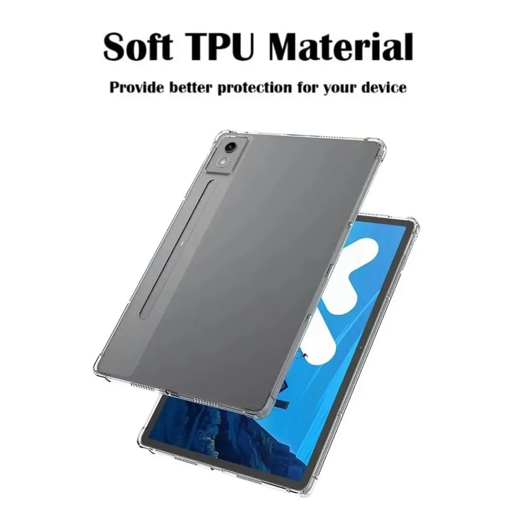 Capa para tablet de 12,7 polegadas para Lenovo Xiaoxin Pad Pro 2025 TPU transparente capa protetora macia à prova de choque