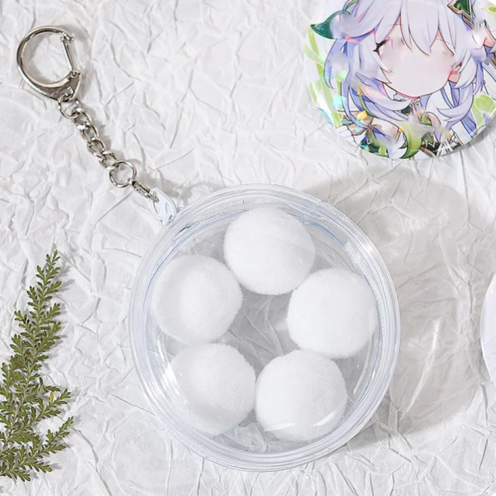 Badge Display Anime Badge Display Bag with Keyring Transparent Round Badge Storage Pouch Protection Case PVC Clear Outdoor Bag view 4