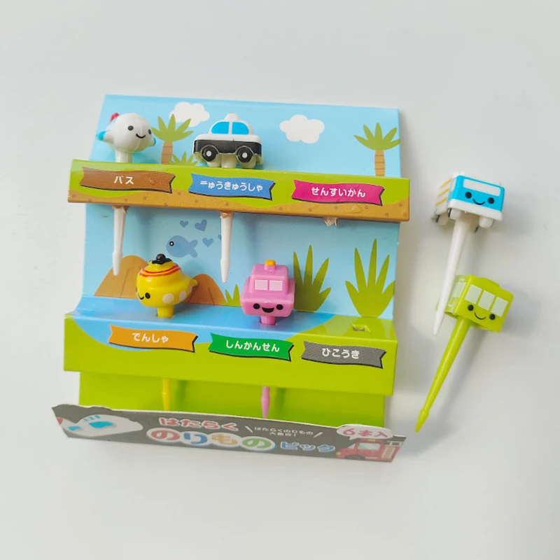 Cute Animal Food Selection Mini Lunch Box Decoration Cartoon Fruit Fork Toothpicks Children's Food Supplement Tool