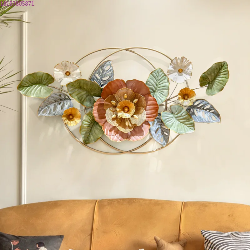 Pastoral retro three-dimensional restaurant background wall bedroom bedside wall decoration