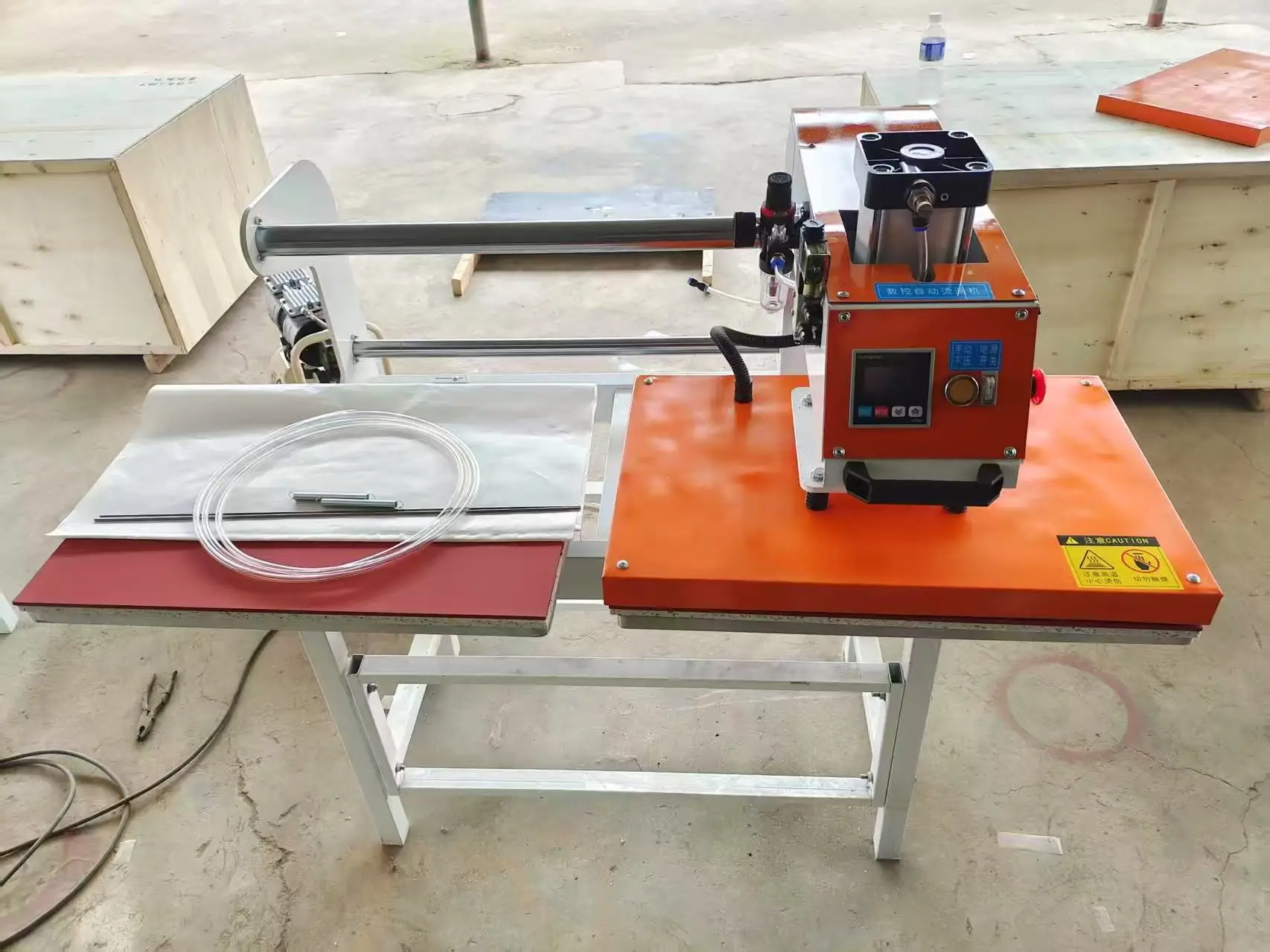 Dual Worktable Pneumatic Heat Press Machine 40x60cm Automatic & Flat Heat Transfer Printer for T-Shirt  Hat Mug