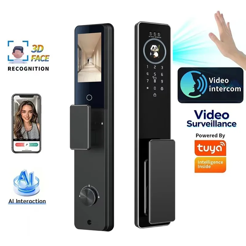 3D Face Recognition Biometric Fingerprint Smart Door Lock Wifi Digital Locks Electronic Smart Door Lock