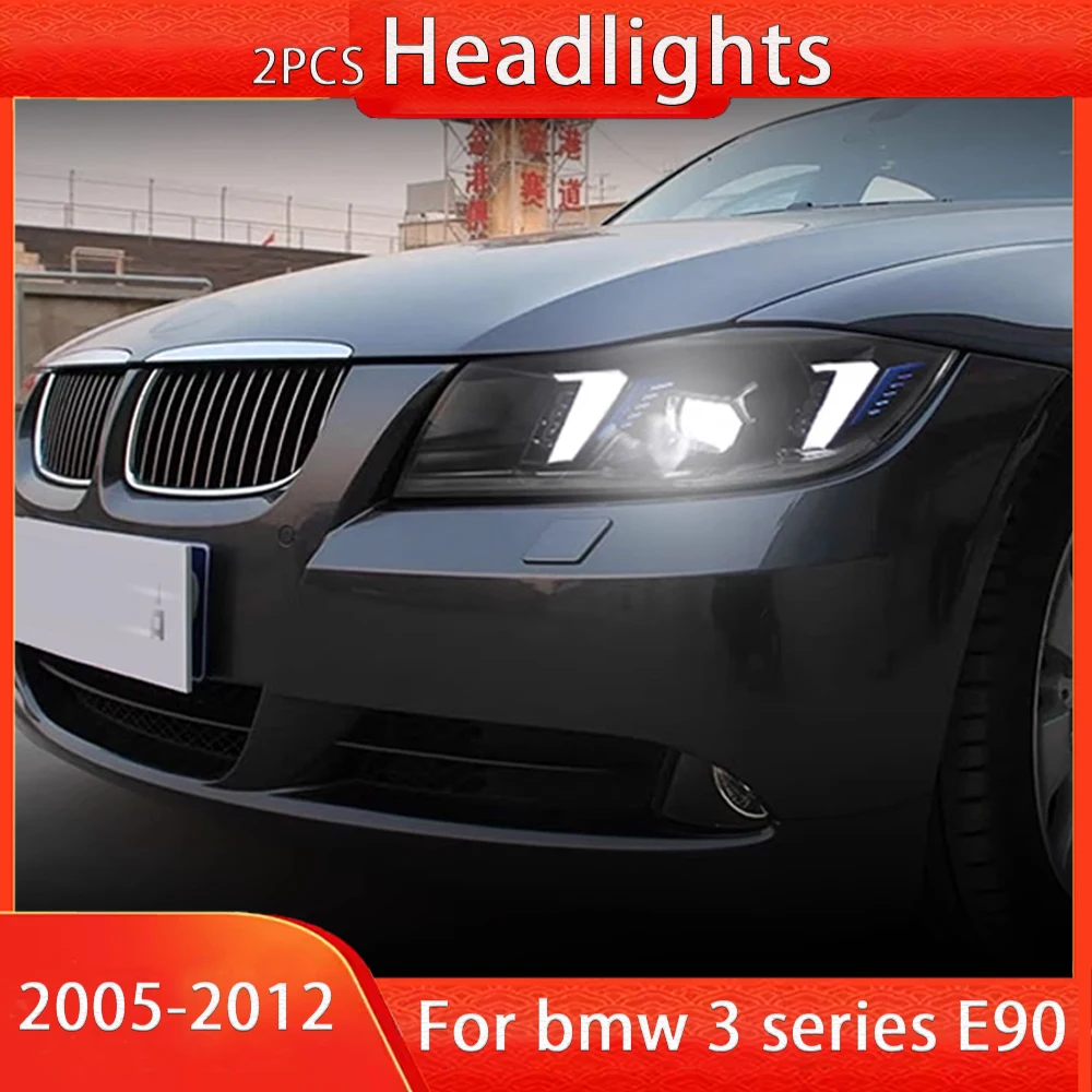 

Автомобильный фонарь для BMW E90, светодиодные фары 2005-2012, фары 3-й серии 320i 325i 318i, DRL, указатель поворота, передние фары в сборе