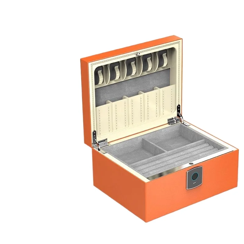 

Высококачественная противоугонная шкатулка для ювелирных изделий с отпечатками пальцев, усовершенствованный многослойный многофункциональный сейф с отпечатками пальцев