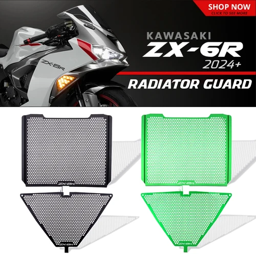 Protector de radiador ZX-6R 2024, accesorios para motocicleta, protectores de radiador para KAWASAKI NINJA ZX-6R 2024, protector de radiador y enfriador de aceite
