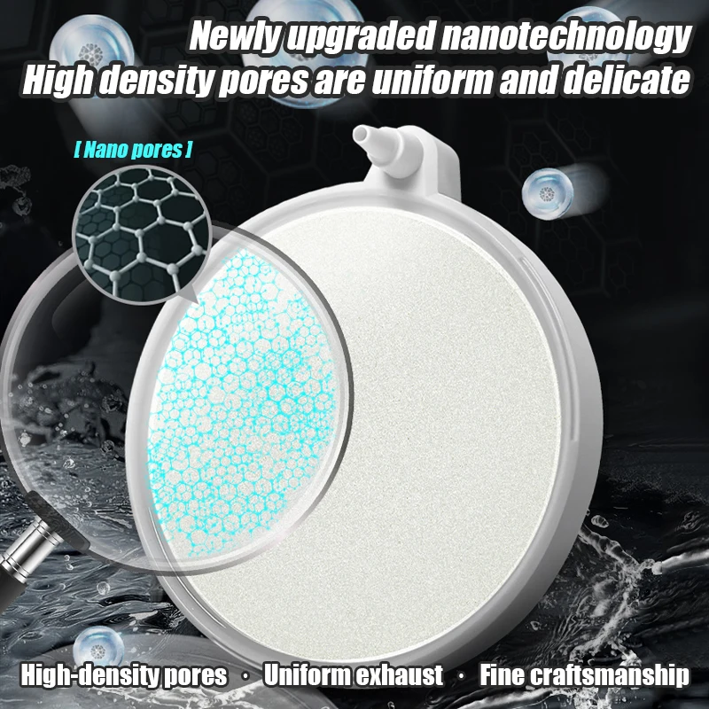 Air Stone Oxygen Aerator For Aquarium Disc Bubble Diffuser Air Bubble Pump Hydroponic Oxygen Plate Mini Accessories Nano image 4