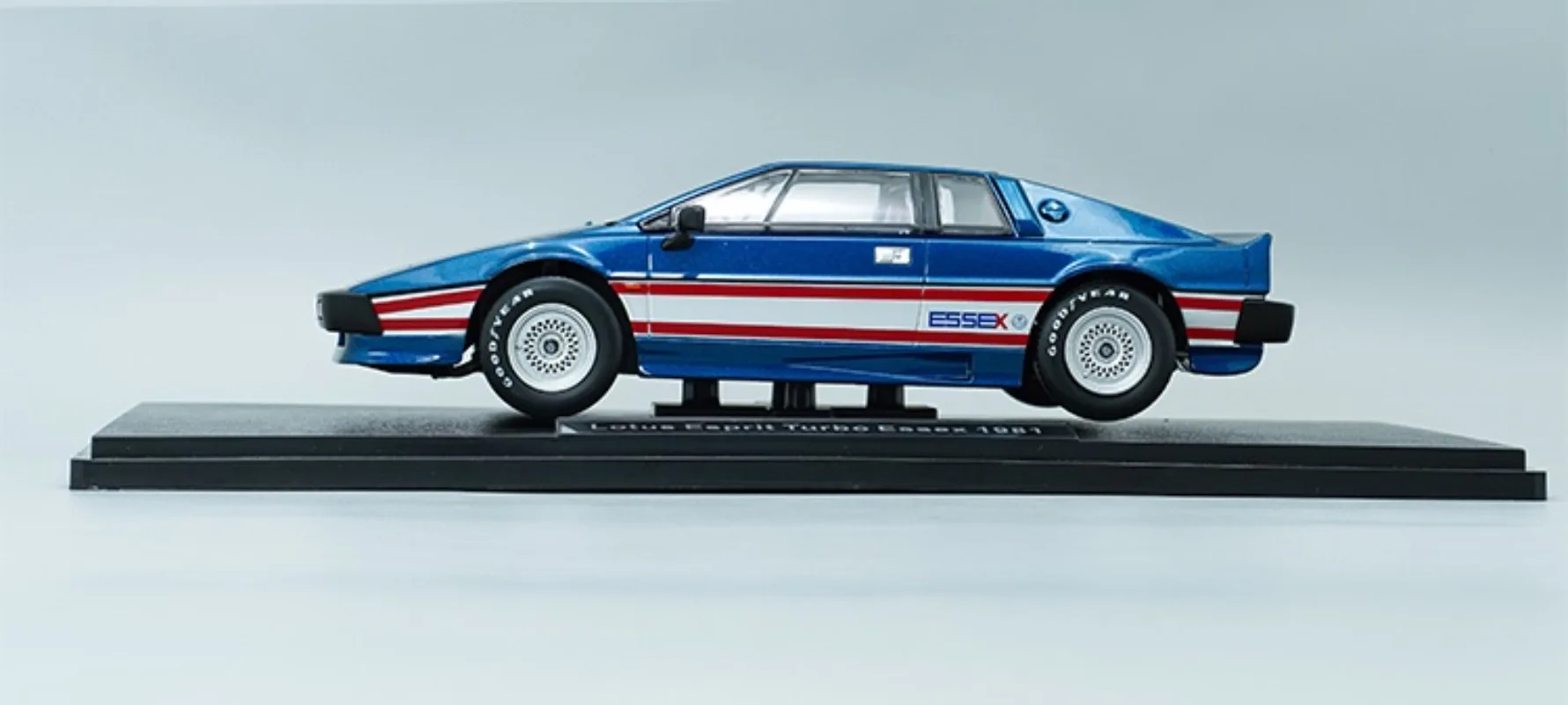 KK Diecast 1/18 Skala Model Samochodu Lotus, Metalowy Model Samochodu Lotus Turbo 007 Niebieski, Zabawki dla Chłopców, Prezent, Oryginalne Opakowanie