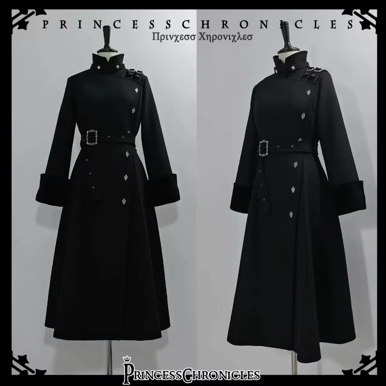Aesthetic Gothic Style Elegant Long Woolen Coat Women Waist Tie Slimming Warm Overcoat 2025 Autumn Winter Elegant Fashion Outfit