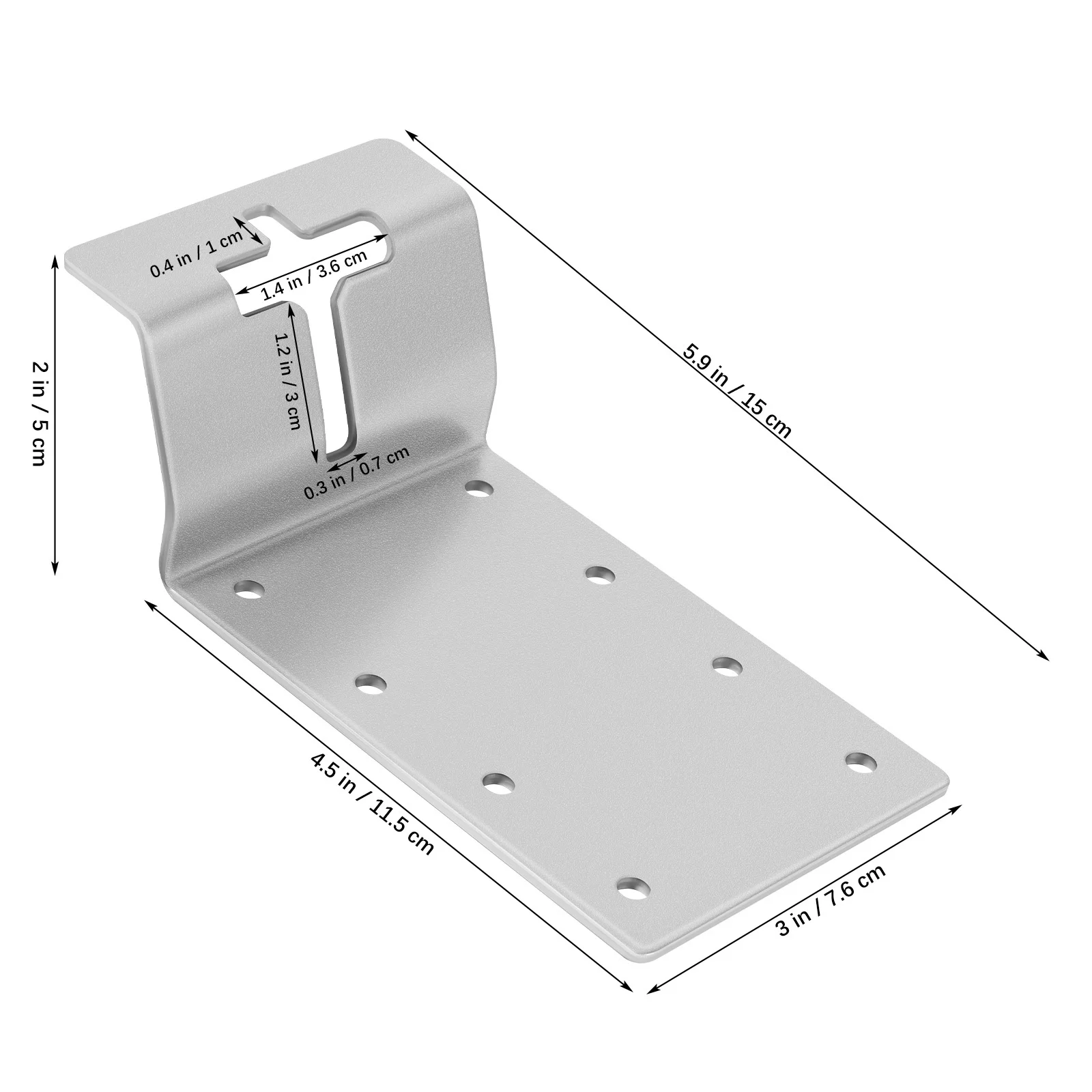 6 قطعة أقواس معدنية لـ Post قوس سياج سطح السفينة صندوق البريد دعم أجهزة التركيب الثقيلة في الهواء الطلق داخلي #5