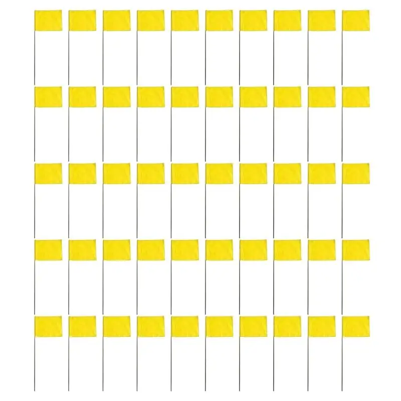 E8BD 50Pcs Colorful Waterproof Garden Stakes for Plant Labeling Irrigation and Boundaries Marking Gardening Construction Sites