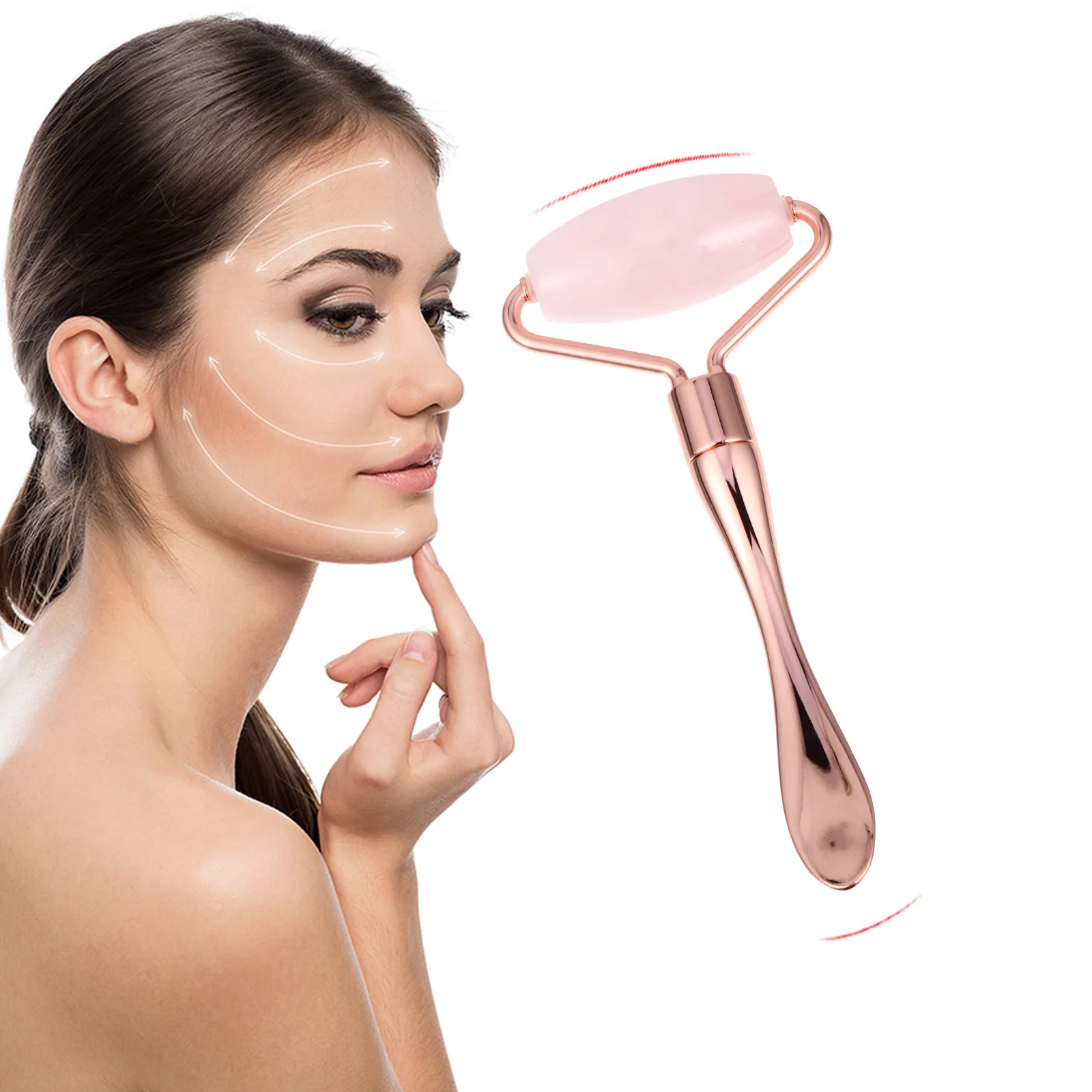 Jade Facial Roller for Anti-Aging Skin Care Routine Smooth Firming Face Massager Tool to Reduce Wrinkles and Dark Circles