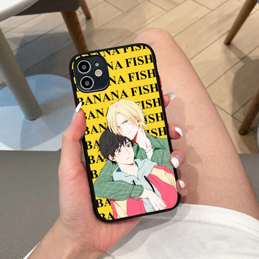 Anime BANANA FISH Phone Case For iPhone 14 X XR XS 7 8 Plus 11 12 13 pro MAX 13mini Matte Shockproof Case