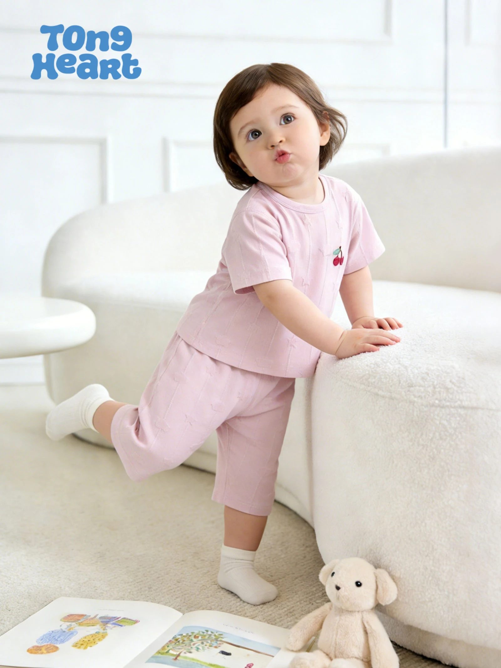 Baby Set - New Summer Style Children's Homewear Set - Short-sleeved Baby Clothing for 7-8 Months Old