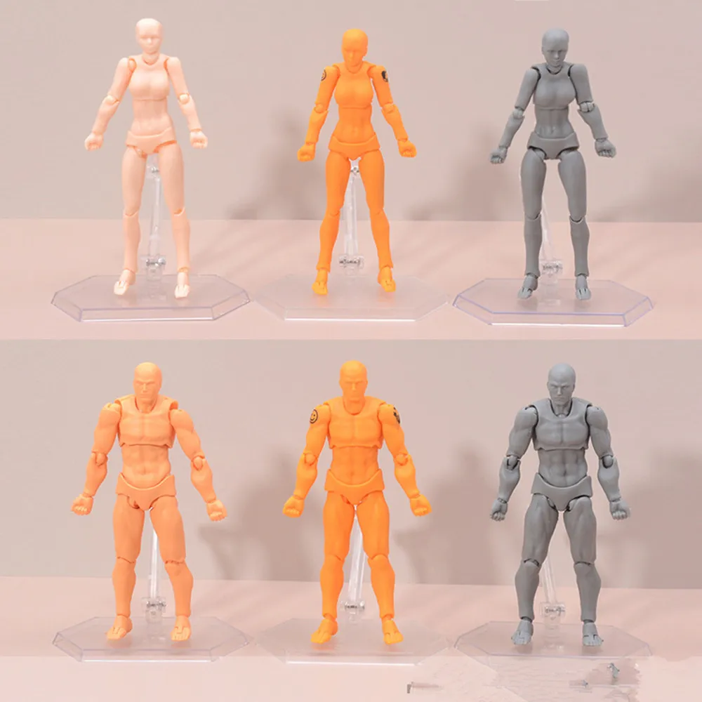 Light Body Chan Body Kun Action Figure PVC Movebale Archetype He She Ferrite SHF Version 2.0 Mannequin Drawing Model Figure Gift