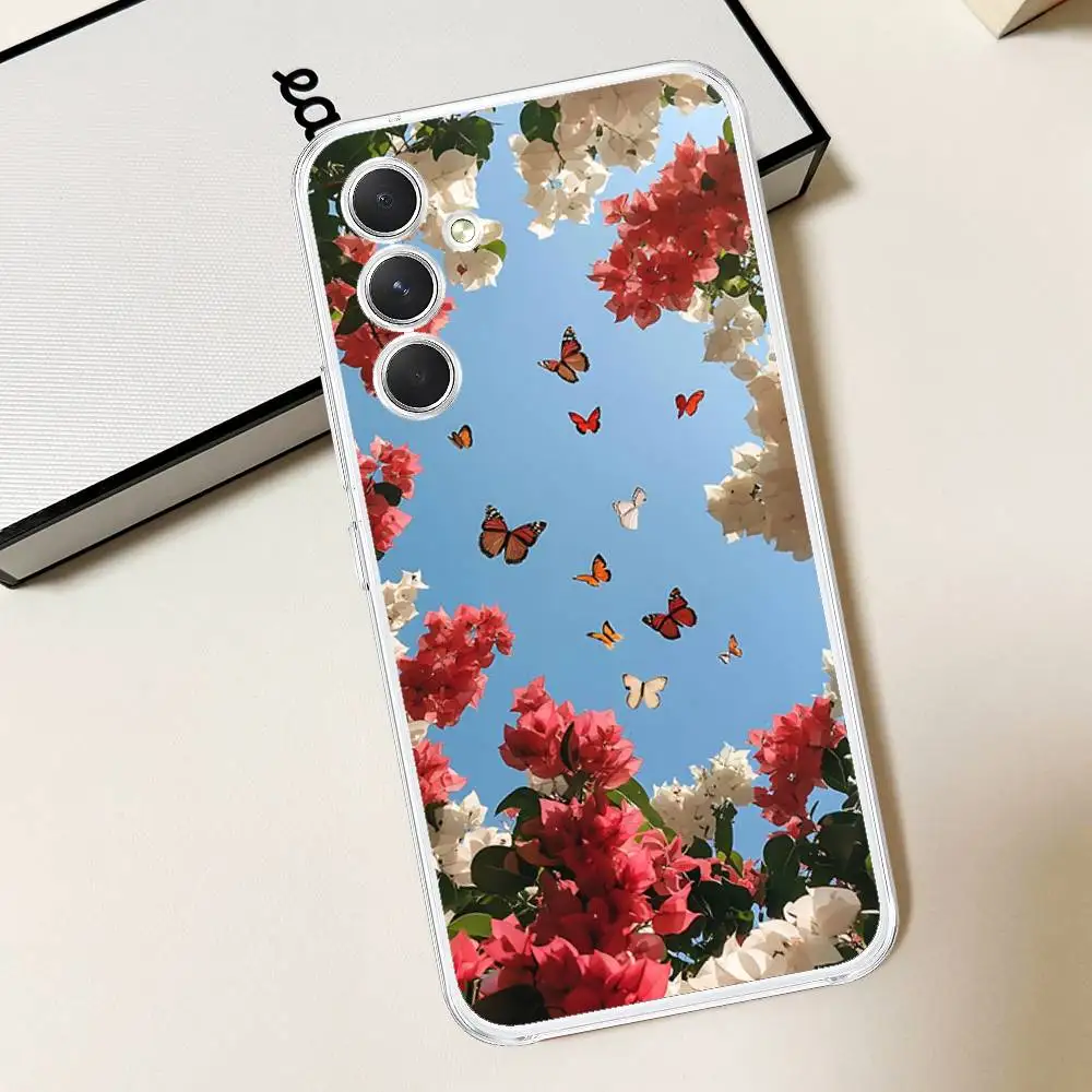 Fresh Little Flowers Phone Case For Samsung Galaxy A52 A12 A51 S21 Edge S22ULTRA S23 S24 S20LITE Plus Ultra Transparent Cover #3