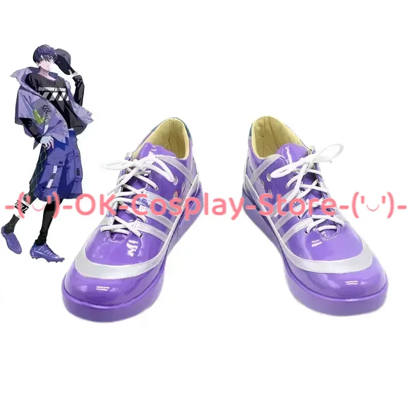 Kenmochi Toya Cosplay Shoes Youtuber Vtuber Cosplay Boots Halloween Carnival Prop PU Leather Shoes Custom Made