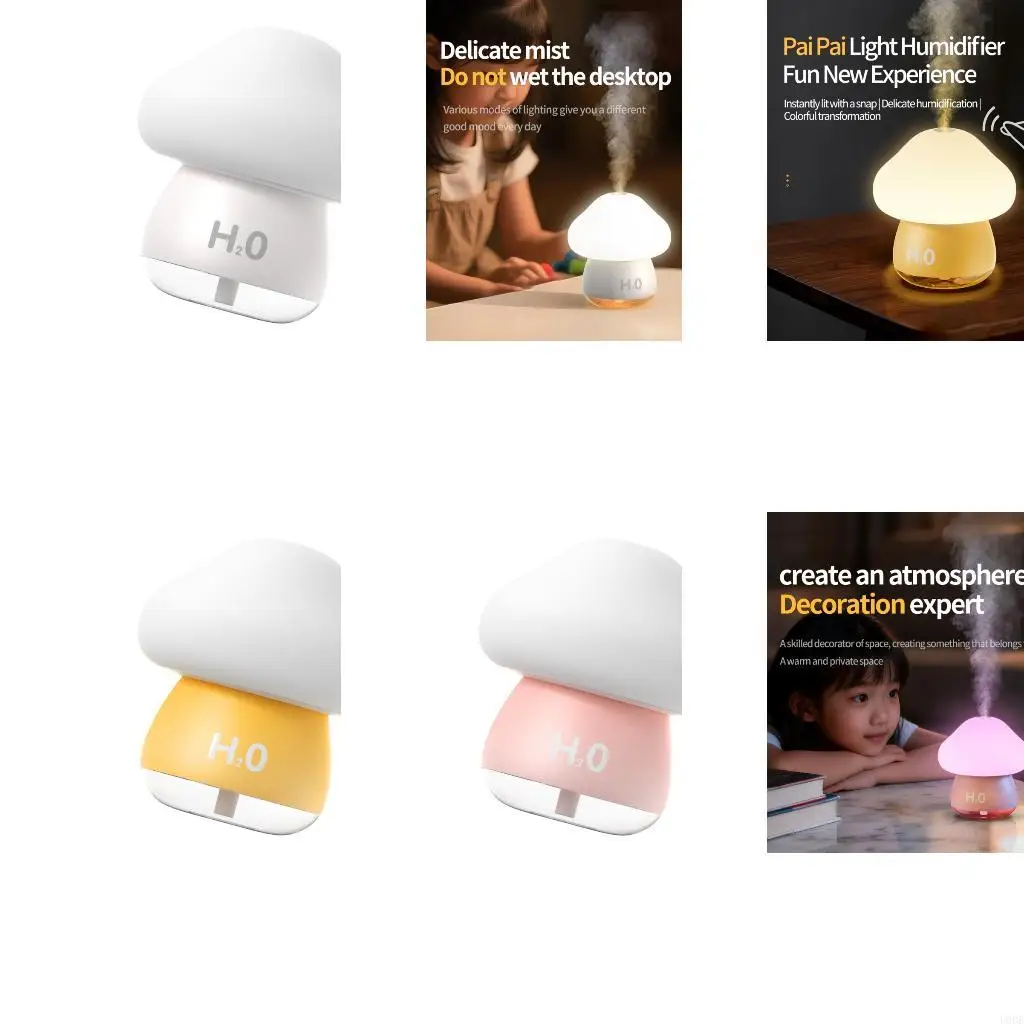 

Quiet Tiny Humidifier with Auto Deactivate, 200ml Capacity, Night Color scheme Disseminator Feature Quiet Action